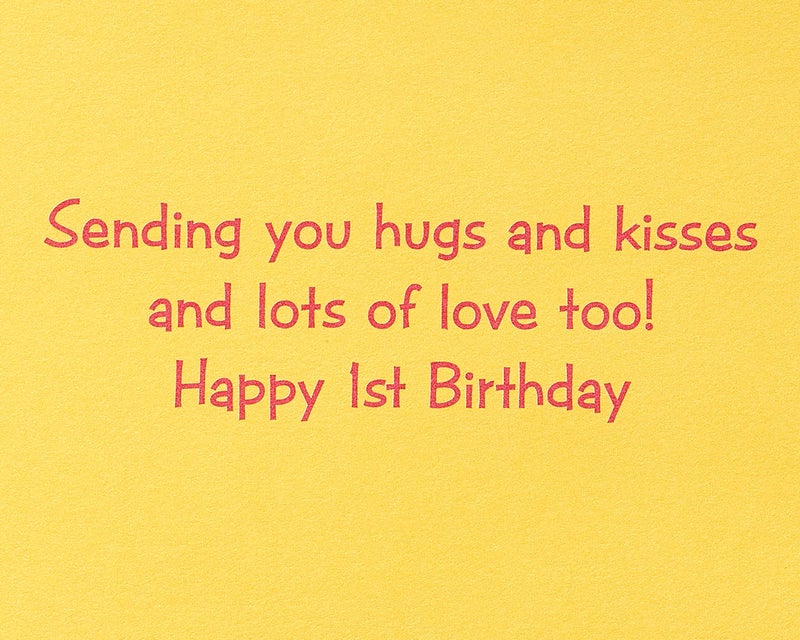 Papyrus 1st Birthday Card (Hugs and Kisses) - Image 3